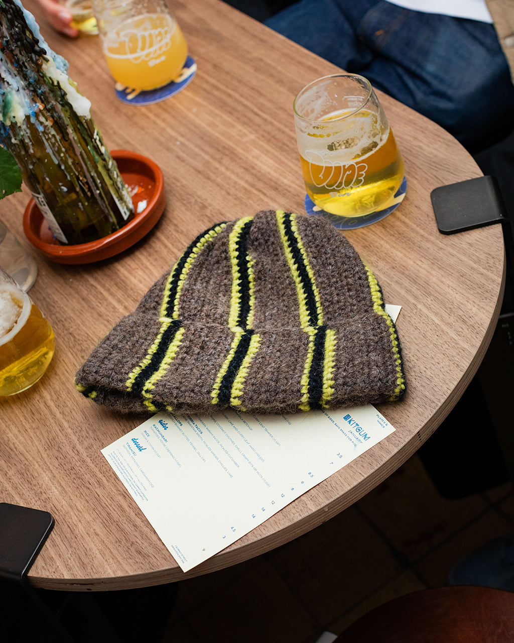 LIME BEANIE.